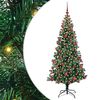 vidaXL Umjetna preddekorirana božićna jelka med 300 LED Zelena 180 cm