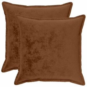 vidaXL Prevleka za blazino 2 pcs HOUTEN Svetlo rjava 55 x 55 cm Flanel