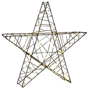vidaXL 3D božična zvezda 120 LED Toplo bela 55 x 53,5 x 10 cm