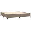 vidaXL Box spring postelja z vzmetnico taupe 200x200 cm blago