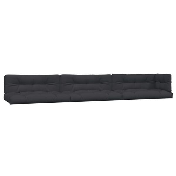 vidaXL Vrtna garnitura iz palet 6-delna z blazinami trden akacijev les