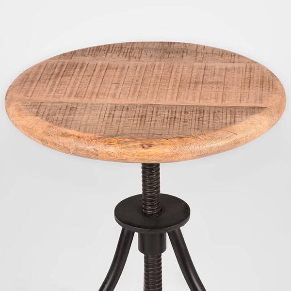 LABEL51 Stolček Jaipur 35x35x46-75 cm lesen/črn