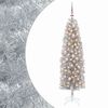 vidaXL Umetno ozko božično drevesce z božično kroglico 180 cm 300 LED