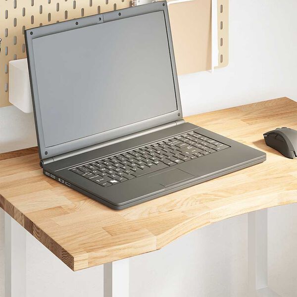 vidaXL Mizna plošča neobdelan 80x60x2,5 cm trdna hrastovina