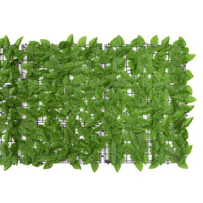 vidaXL Balkonsko platno z zelenim listjem 500x75 cm