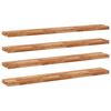 vidaXL Viseče police 4 kosi 140x20x4cm oljni premaz trden akacijev les