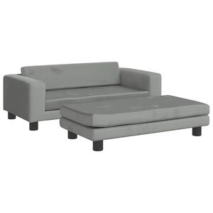 vidaXL Pasja postelja s podalj&scaron;kom svetlo siva 100x50x30 cm žamet
