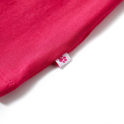 Otroška majica s kratkimi rokavi živo roza 92