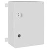 vidaXL Nadzorna omara Siva 37 x 16,5 x 40 cm ABS plastika