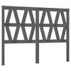 vidaXL Posteljno vzglavje sivo 146x4x100 cm trdna borovina
