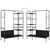 vidaXL Stojalo za oblačila Črna 120 x 44 x 160 cm Konstruiran les