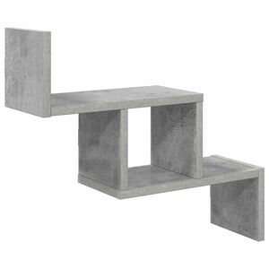 vidaXL Stenska polica Betonsko siva 48 x 15 x 42 cm Inženirski les