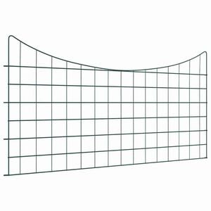 vidaXL Komplet ograje za ribnik 5 kos 100 x 50 cm Jeklo Zelena