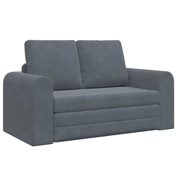 vidaXL Sofa postelja Temno siva 148 x 71 x 83 cm Žamet