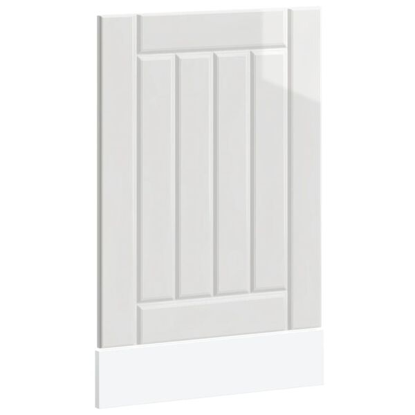 vidaXL Plošča za pomivalni stroj Lucca visok sijaj bela inž. les