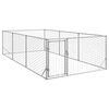 vidaXL Zunanji pasji boks z vrati 2x4x1 m pocinkano jeklo