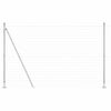 vidaXL Ograja s stebrom srebrna 1,5 x 10 m Jeklo