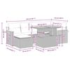 vidaXL Vrtna sedežna garnitura z blazinami 7-delna siv ratan/akacija