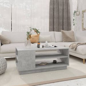 vidaXL Klubska mizica betonsko siva 102x55x43 cm iverna plo&scaron;ča