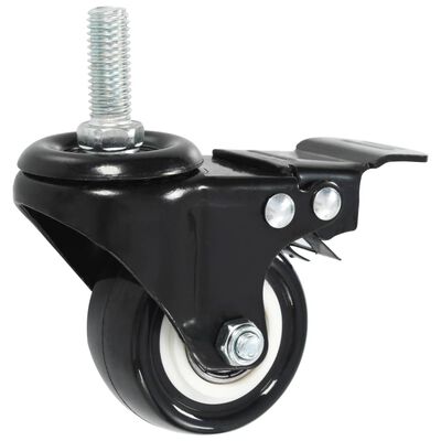 vidaXL Gibljiva kolesa z zavorami 32 kosov 50 mm