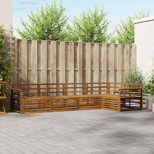 vidaXL Zunanja garnitura za sedenje 5 pcs Naravna Masiven les akacije