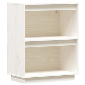 vidaXL Konzolna omarica bela 60x34x75 cm trdna borovina