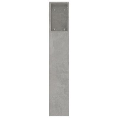 vidaXL Vzglavna omarica betonsko siva 220x18,5x104,5 cm