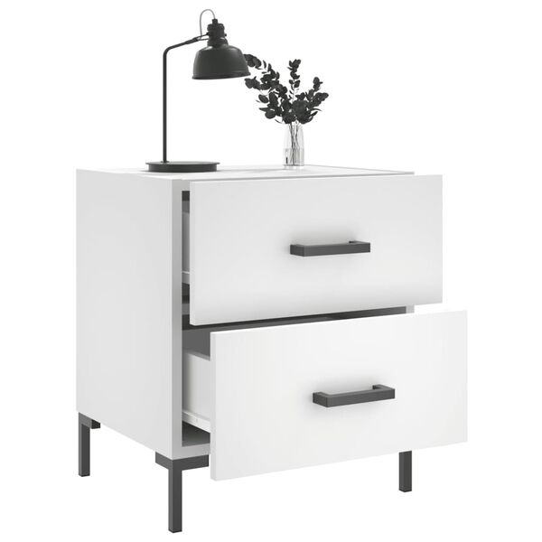 vidaXL Nočna omarica 2 kosa bela 40x35x47,5 cm inženirski les