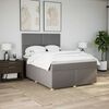 vidaXL Box spring postelja z vzmetnico taupe 140x190 cm blago