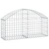 vidaXL Obokana gabionska ko&scaron;ara 100x30x40/60 cm pocinkano železo