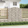 vidaXL Obokane gabion ko&scaron;are 4 kosi 200x30x220/240 cm pocinkano železo