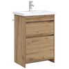 vidaXL Komplet pohi&scaron;tva za kopalnico Artisan hrast 61 x 40 x 84,5 cm