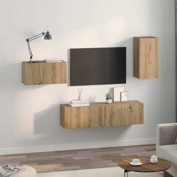 vidaXL Komplet TV omaric 4 pcs artisan hrast 30.5 x 30 x 60 cm
