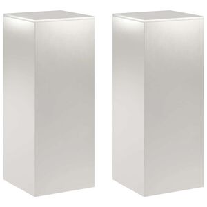 vidaXL Stojalo za rastline 2 pcs Srebrna 40 x 40 x 100 cm Jeklo