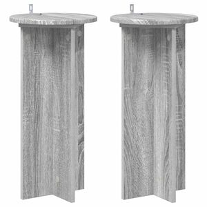 vidaXL Stojalo za rastline 2 kos Siva Sonoma 29,5 x 29,5 x 60 cm