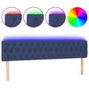 vidaXL LED posteljno vzglavje modro 180x7x78/88 cm blago