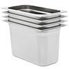 vidaXL Gastronomske posode 4 kosi GN 1/3 200 mm nerjaveče jeklo