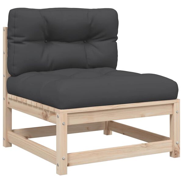 vidaXL Vrtna sedežna garnitura 10-delna z blazinami trdna borovina