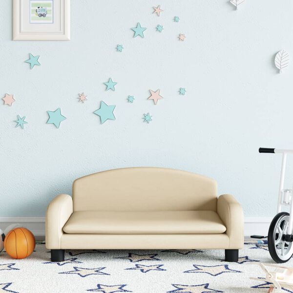 vidaXL Otro&scaron;ki kavč krem 70x45x30 cm blago