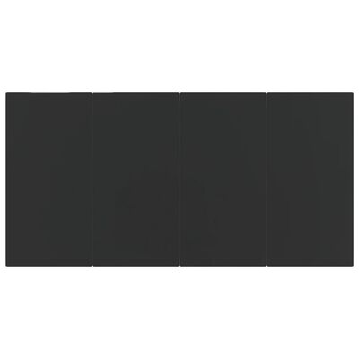 vidaXL Vrtna jedilna garnitura 5-delna z blazinami črno-siv poli ratan