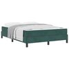 vidaXL Postelja z vzmetnico Temno zelena 160 x 210 cm blago