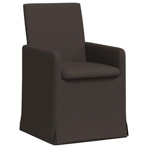 vidaXL Jedilni stoli 2 kos Laneno platno Temno siva 57 x 67 x 95 cm