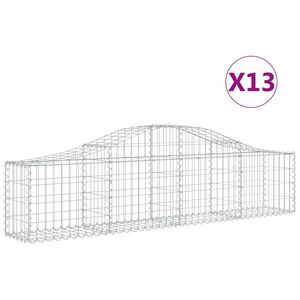 vidaXL Obokane gabion ko&scaron;are 13 kosov 200x30x40/60 cm pocinkano železo