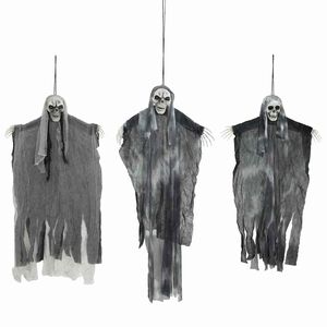 vidaXL Halloween viseči duh 3 kos Črna 66 x 110 cm Poliester