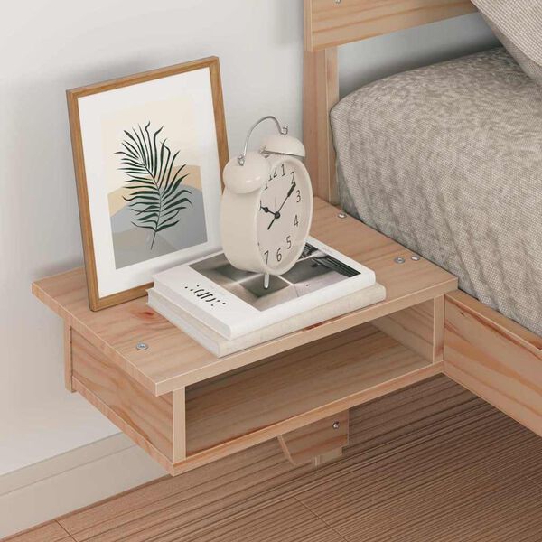 vidaXL Konstrukcija postelje Rjava 75 x 190 cm Masivno borovo les