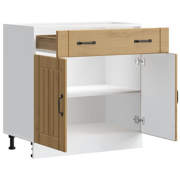 vidaXL Kuhinjska osnovna omarica Lucca artisan hrast inženirski les