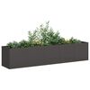 vidaXL Cvetlični lonec črne barve 200x40x40 cm hladno valjano jeklo