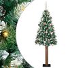 vidaXL Ožja jelka med 300 LED Zelena 180 cm PVC in trden bor