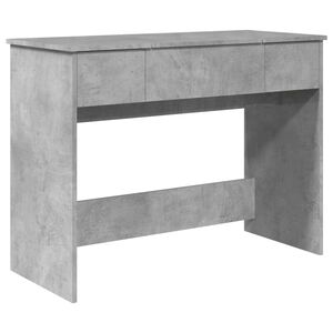 vidaXL Toaletna mizica z ogledalom betonsko siva 100x45x76 cm
