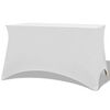 vidaXL Raztegljiva Prevleka za Mizo 2 kosa 243x76x74 cm Bela